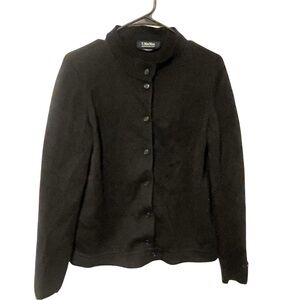 ‘S MaxMara Size Large‎ Wool Black Full Button Front Knit Cardigan Top